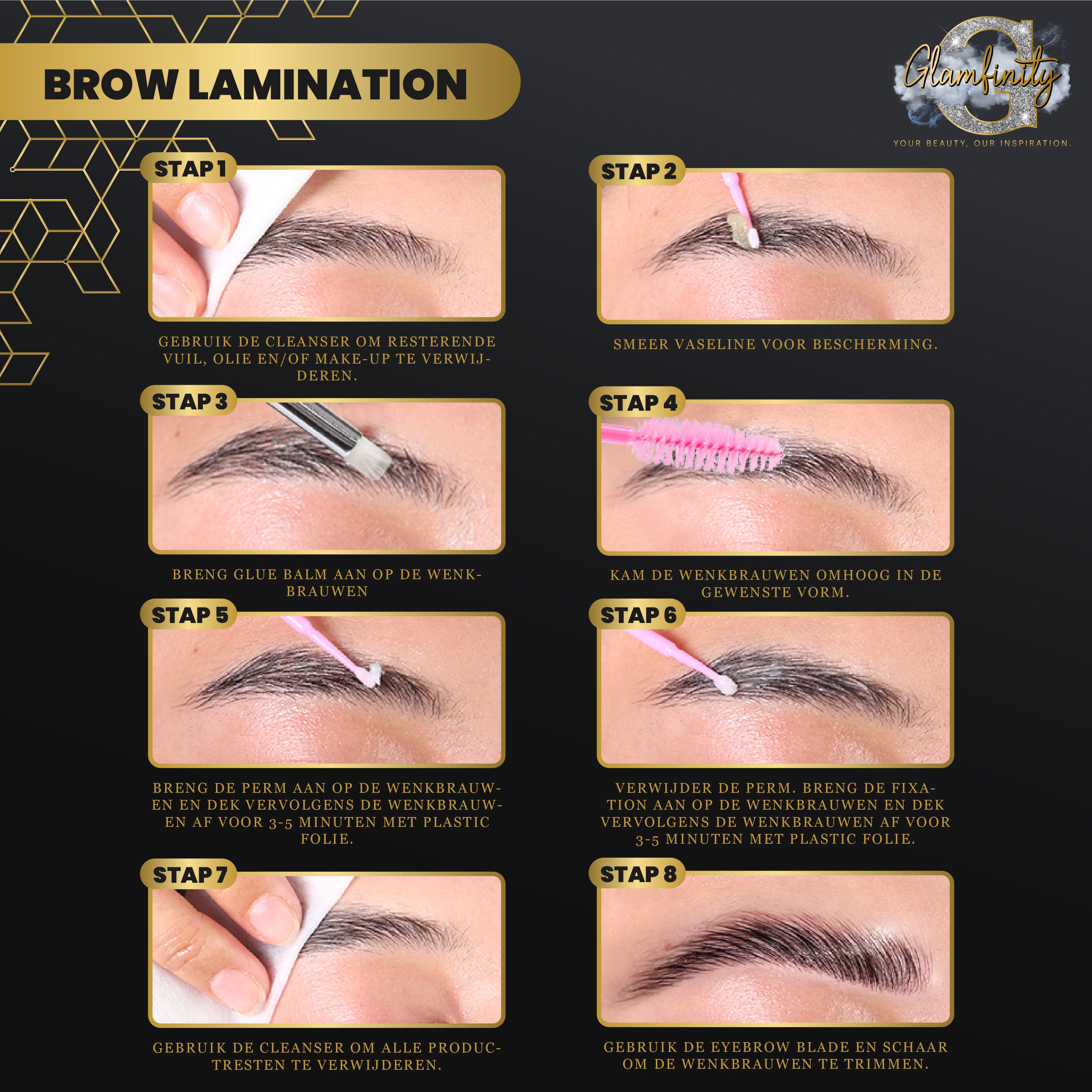 2in1 Lash lift & Brow lamination kit - met glue balm